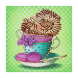 Crystal Rhinestone Diamond Painting Kit - Hamster in a teacup - Hibah-Diamond painting art studio