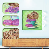 Crystal Rhinestone Diamond Painting Kit - Hamster in a teacup - Hibah-Diamond painting art studio