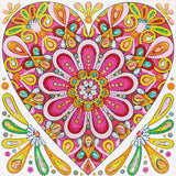 Crystal Rhinestone Diamond Painting Kit - Heart-shaped flower - Hibah-Diamond painting art studio