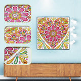 Crystal Rhinestone Diamond Painting Kit - Heart-shaped flower - Hibah-Diamond painting art studio