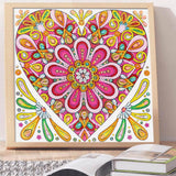 Crystal Rhinestone Diamond Painting Kit - Heart-shaped flower - Hibah-Diamond painting art studio