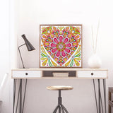 Crystal Rhinestone Diamond Painting Kit - Heart-shaped flower - Hibah-Diamond painting art studio