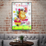 Crystal Rhinestone Diamond Painting Kit - Hedgehog gives gifts - Hibah-Diamond painting art studio