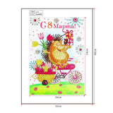 Crystal Rhinestone Diamond Painting Kit - Hedgehog gives gifts - Hibah-Diamond painting art studio