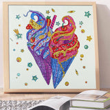 Crystal Rhinestone Diamond Painting Kit - Ice cream - Hibah-Diamond painting art studio
