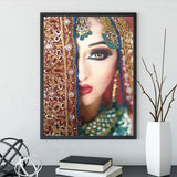 Crystal Rhinestone Diamond Painting Kit - Indian Beauty - Hibah-Diamond painting art studio