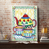Crystal Rhinestone Diamond Painting Kit - Kettle and cups - Hibah-Diamond painting art studio