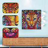 Crystal Rhinestone Diamond Painting Kit - Leopard - Hibah-Diamond painting art studio
