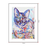 Crystal Rhinestone Diamond Painting Kit - Lovely cat - Hibah-Diamond painting art studio