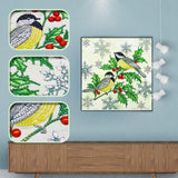Crystal Rhinestone Diamond Painting Kit - Magpies - Hibah-Diamond painting art studio