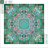 Crystal Rhinestone Diamond Painting Kit - Mandala Green - Hibah-Diamond?painting art studio