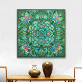 Crystal Rhinestone Diamond Painting Kit - Mandala Green - Hibah-Diamond?painting art studio