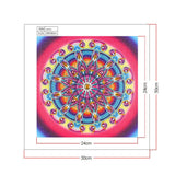 Crystal Rhinestone Diamond Painting Kit - Mandala - Hibah-Diamond painting art studio