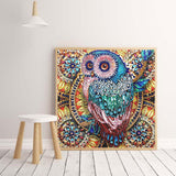 Crystal Rhinestone Diamond Painting Kit - Owl - Hibah-Diamond painting art studio