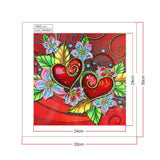 Crystal Rhinestone Diamond Painting Kit - Red heart - Hibah-Diamond?painting art studio