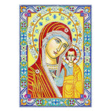 Crystal Rhinestone diamond painting kit | religious figures Virgin and Jesus - Hibah-Diamond painting art studio