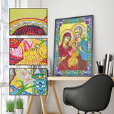 Crystal Rhinestone diamond painting kit | religious figures Virgin and Jesus - Hibah-Diamond painting art studio