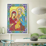 Crystal Rhinestone diamond painting kit | religious figures Virgin and Jesus - Hibah-Diamond painting art studio