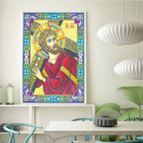 Crystal Rhinestone diamond painting kit | religious figures Virgin and Jesus - Hibah-Diamond painting art studio