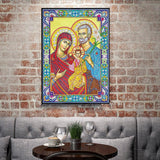 Crystal Rhinestone diamond painting kit | religious figures Virgin and Jesus - Hibah-Diamond painting art studio