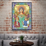 Crystal Rhinestone diamond painting kit | religious figures Virgin and Jesus - Hibah-Diamond painting art studio