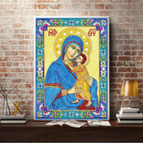 Crystal Rhinestone diamond painting kit - religious figures Virgin Mary and Jesus - Hibah-Diamond?painting art studio