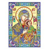 Crystal Rhinestone Diamond Painting Kit - Religious Madonna and Jesus