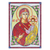Crystal Rhinestone Diamond Painting Kit - Religious Madonna and Jesus
