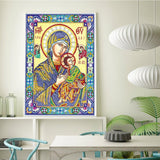 Crystal Rhinestone Diamond Painting Kit - Religious Madonna and Jesus - Hibah-Diamond painting art studio