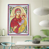 Crystal Rhinestone Diamond Painting Kit - Religious Madonna and Jesus - Hibah-Diamond painting art studio