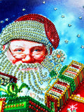 Crystal Rhinestone Diamond Painting Kit - Santa Claus holding gifts