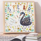 Crystal Rhinestone Diamond Painting Kit | September swan - Hibah-Diamond?painting art studio