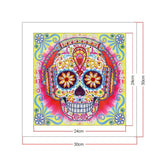Crystal Rhinestone Diamond Painting Kit | Skull - Hibah-Diamond?painting art studio