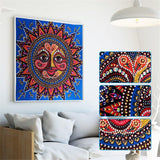 Crystal Rhinestone Diamond Painting Kit | Sun Smiley - Hibah-Diamond painting art studio