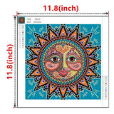 Crystal Rhinestone Diamond Painting Kit | Sun Smiley - Hibah-Diamond painting art studio
