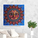Crystal Rhinestone Diamond Painting Kit | Sun Smiley - Hibah-Diamond painting art studio