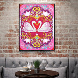 Crystal Rhinestone Diamond Painting Kit | Swans - Hibah-Diamond?painting art studio