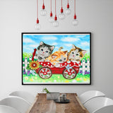 Crystal Rhinestone Diamond Painting Kit | Three kittens - Hibah-Diamond?painting art studio