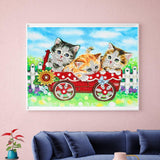 Crystal Rhinestone Diamond Painting Kit | Three kittens - Hibah-Diamond?painting art studio