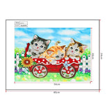Crystal Rhinestone Diamond Painting Kit | Three kittens - Hibah-Diamond?painting art studio