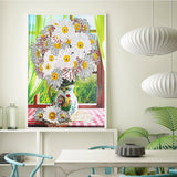 Crystal Rhinestone Diamond Painting Kit | White flowers - Hibah-Diamond?painting art studio