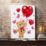 Crystal Rhinestone Diamond Painting Kit | Winnie the Pooh holding a balloon - Hibah-Diamond?painting art studio
