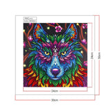 Crystal Rhinestone Diamond Painting Kit | Wolf head - Hibah-Diamond?painting art studio