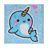 Crystal Rhinestone Full Diamond Painting - Beautiful blue whale