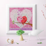 Crystal Rhinestone Full Diamond Painting-Bird in love - Hibah-Diamond?painting art studio