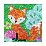 Crystal Rhinestone Full Diamond Painting - Cartoon fox - Hibah-Diamond?painting art studio