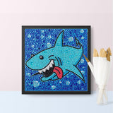 Crystal Rhinestone Full Diamond Painting-Cartoon little shark - Hibah-Diamond?painting art studio