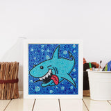 Crystal Rhinestone Full Diamond Painting-Cartoon little shark - Hibah-Diamond?painting art studio
