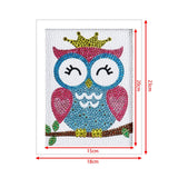 Crystal Rhinestone Full Diamond Painting - Cute owl - Hibah-Diamond?painting art studio