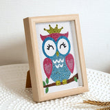 Crystal Rhinestone Full Diamond Painting - Cute owl - Hibah-Diamond?painting art studio